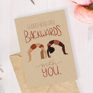 Carte de vœux Galentine Yoga // 5" x 7" Téléchargement instantané // Carte de Saint-Valentin imprimable pour les amis // Carte de vœux d’amitié