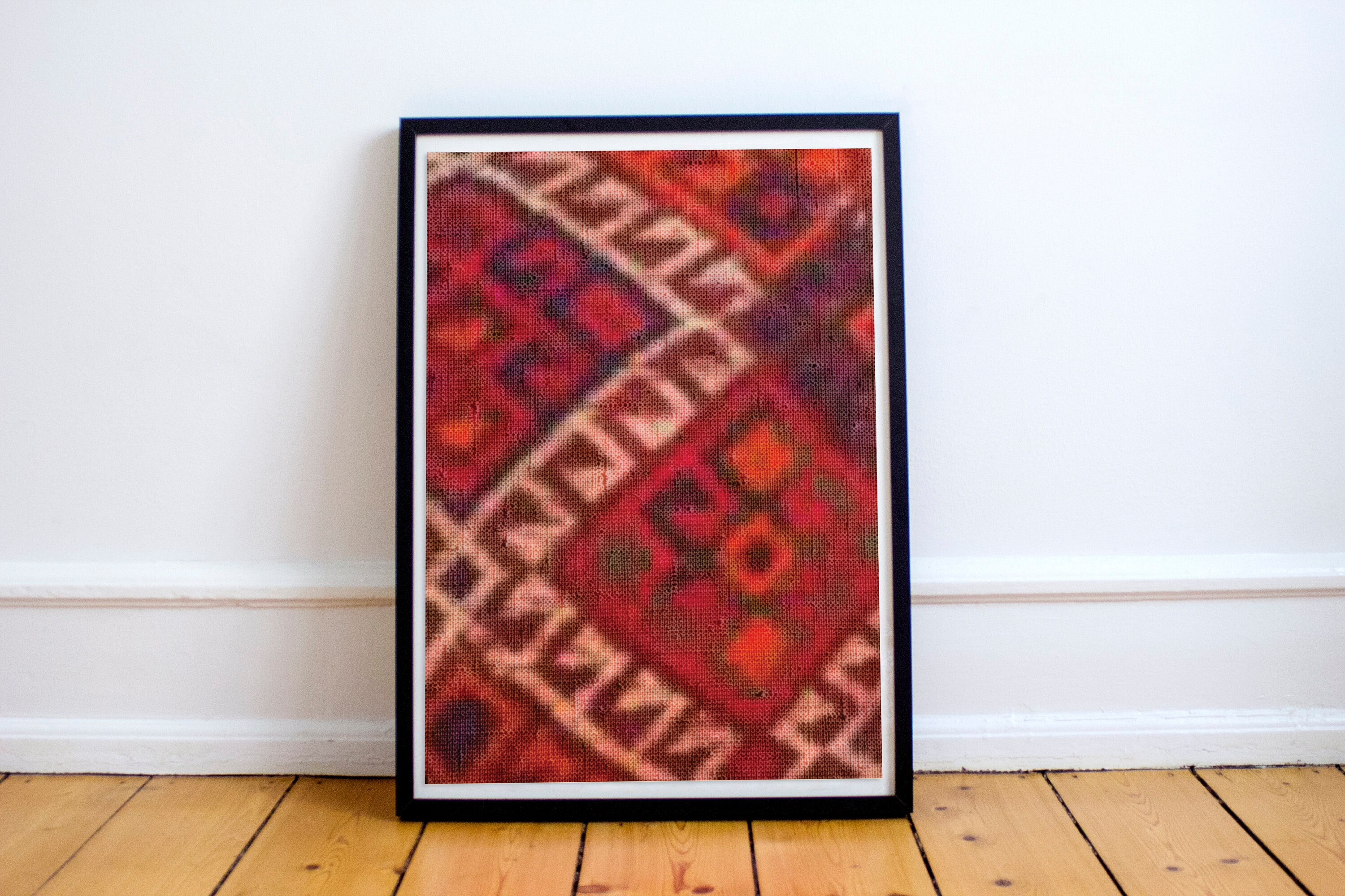 Kilim Pattern Oriental Rug Digital Print Printable Wall Art Etsy