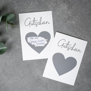 Bon | carte à gratter | carte | Carte postale | Carte de bons à gratter | Cadeau | Idée cadeau | Chèque cadeau