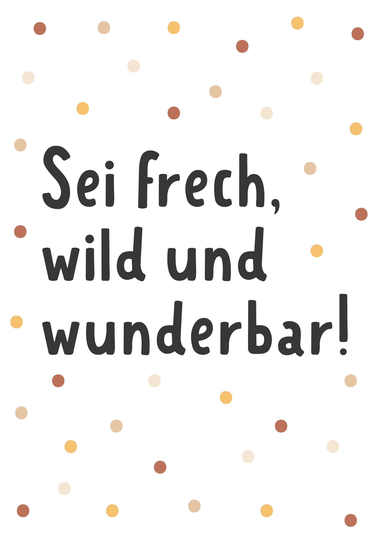 Sei frech wild und wunderbar Poster Set Kinderzimmer - Etsy.de