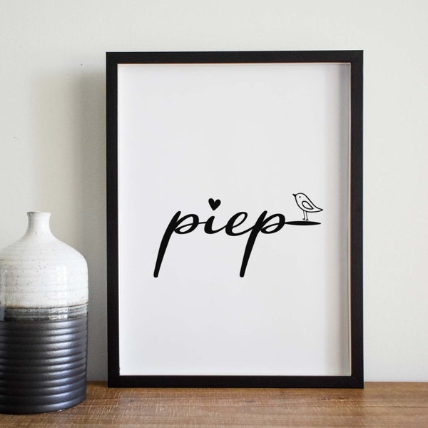 piep | Vogel | Vöglein | Frühling | nordic | scandi | Poster | Print | Druck |