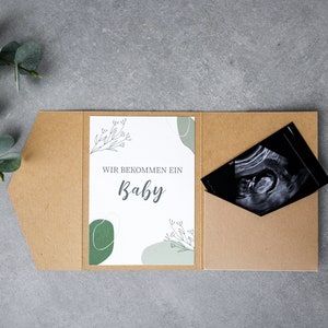 Le monde est plein de merveilles - Nous allons avoir un bébé | Annonciation | carte | Carte pliante | Poche | grossesse
