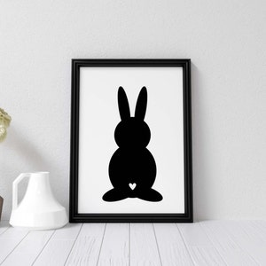 Rabbit | Heart | Easter Bunny | Easter | Easter decoration | Poster | Print | Print |