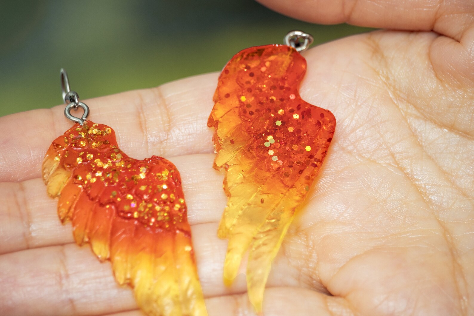 Fire earrings large angel wings earrings for women wings Etsy