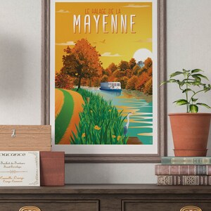 Affiche Illustration 40x60cm Le Halage image 2