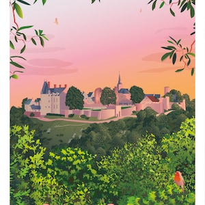 Affiche illustration - Sainte-Suzanne