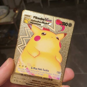 GOLD Pikachu Vmax Pokemon Card 044/185 Hyper Rare V Metal | Etsy