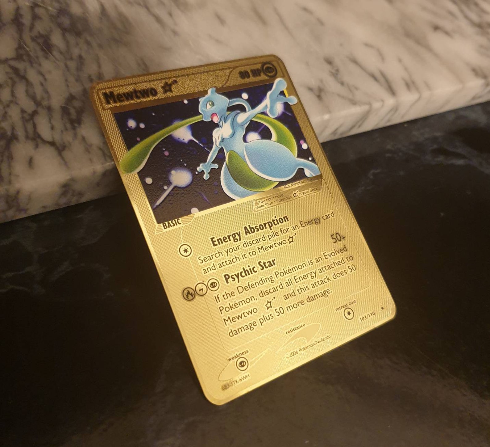 gold mewtwo pokemon card gold mewtwo pokemon card