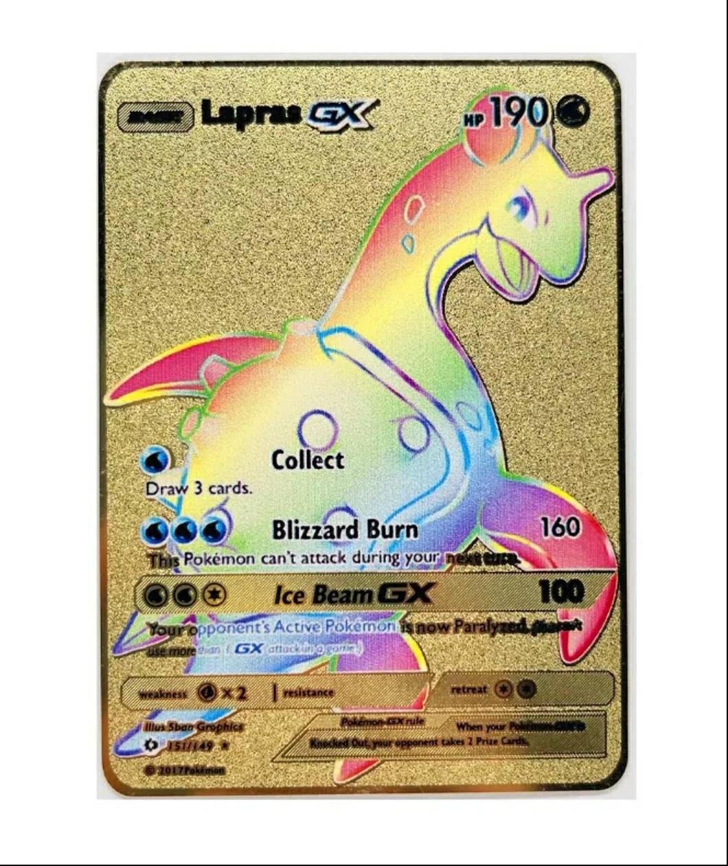 Gold Rainbow Lapras Gx Pokemon Card Metal Shiny Secret Hyper Etsy Singapore Gold Rainbow Lapras Gx Pokemon Card Metal Shiny Secret Hyper Etsy Singapore