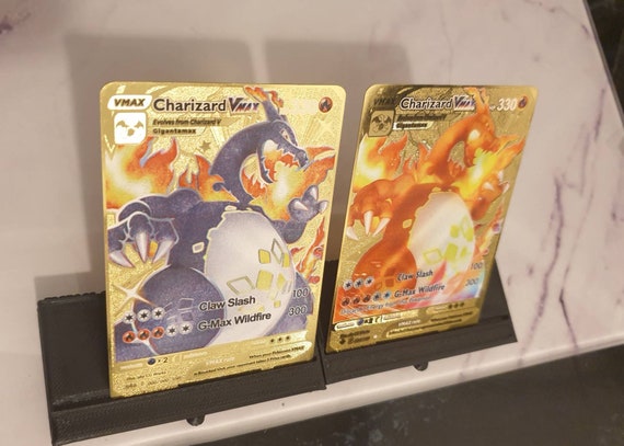 Gold Charizard Vmax Metal Dynamax Pokemon Card Rainbow Rare Etsy