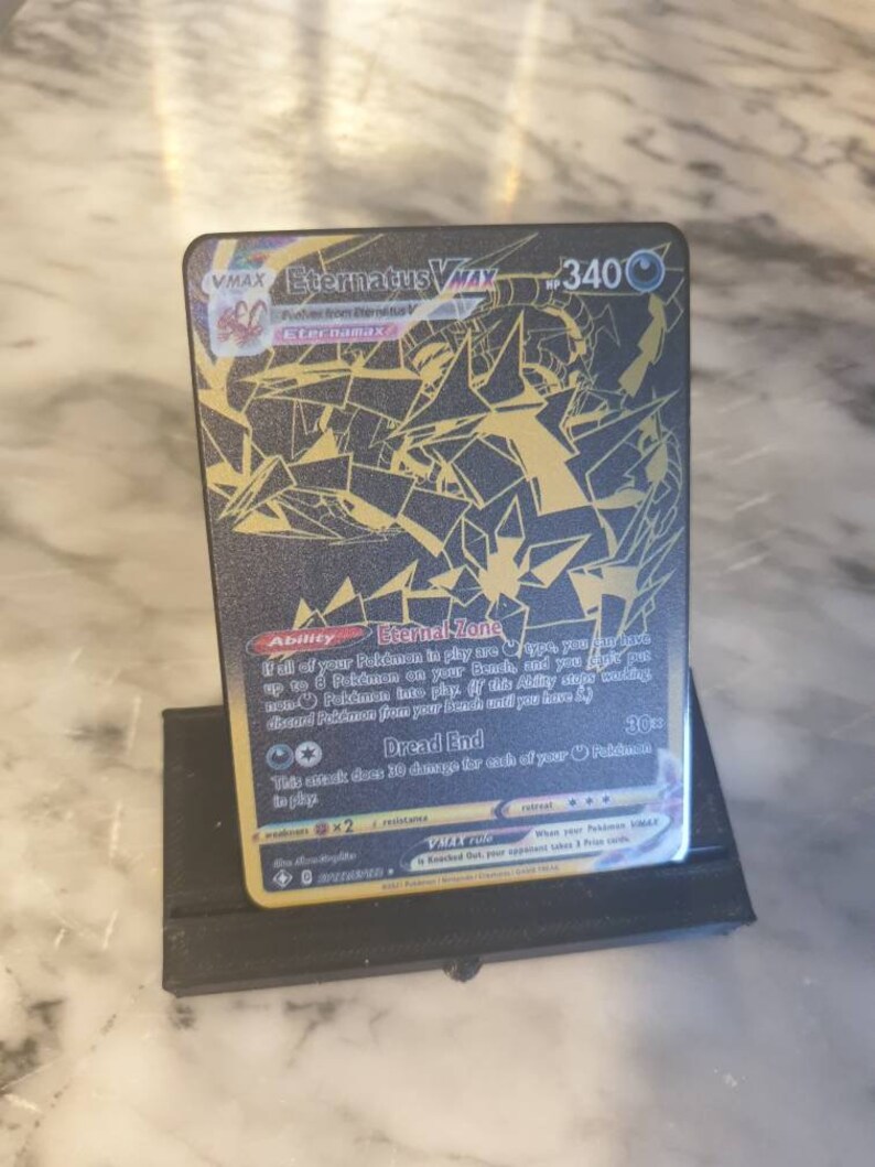 BLACK GOLD Eternatus Vmax METAL Pokemon Card Rainbow Ultra Etsy