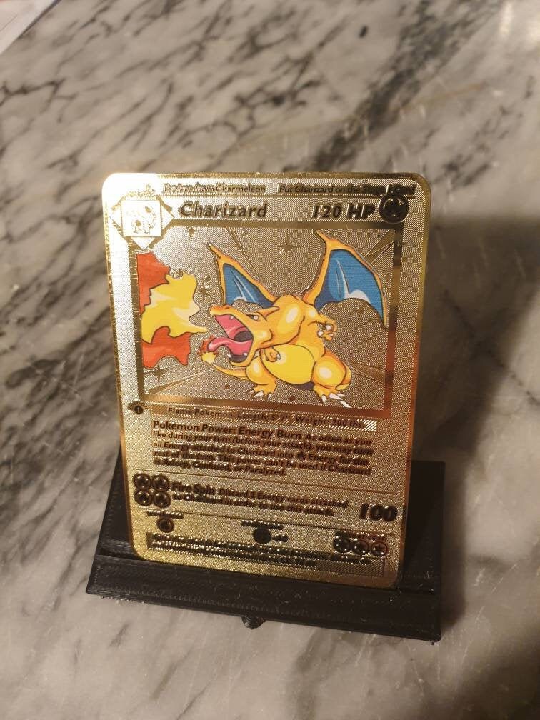 GOLD Charizard Card Anniversary Gift I Choose You Pokemon Card Boyfri…