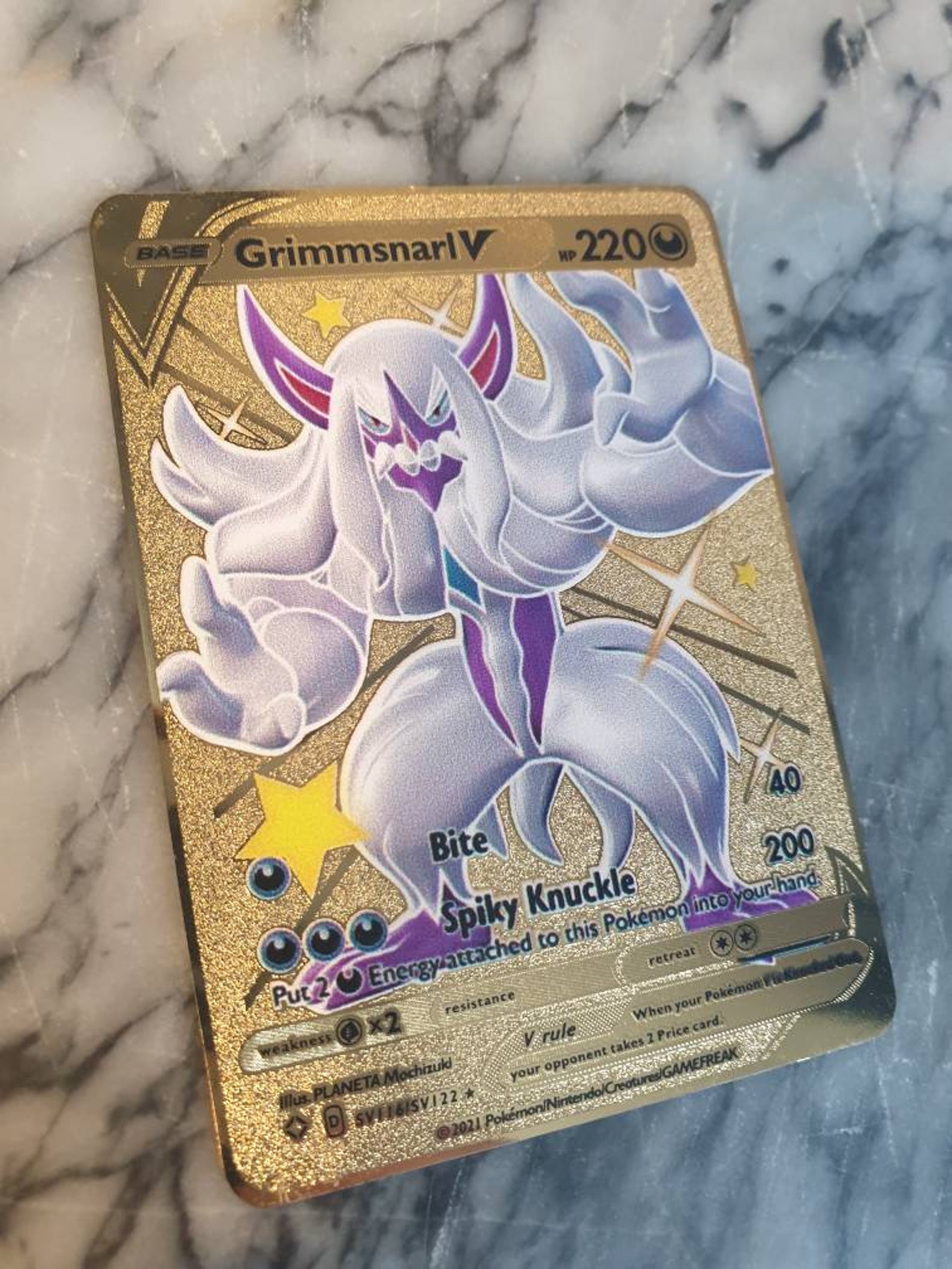 GOLD Shiny Grimmsnarl V Vmax Pokemon Card Secret Ultra Rare | Etsy