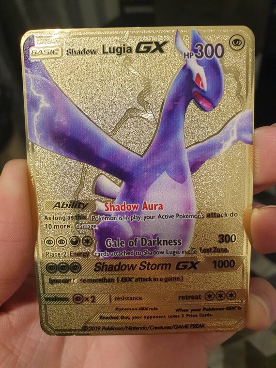 Pokemon Sammelkartenspiel Luxury Gold Metal Shadow Lugia Gx Custom Pokemon Card Sammeln Seltenes Destiny2raiding Com