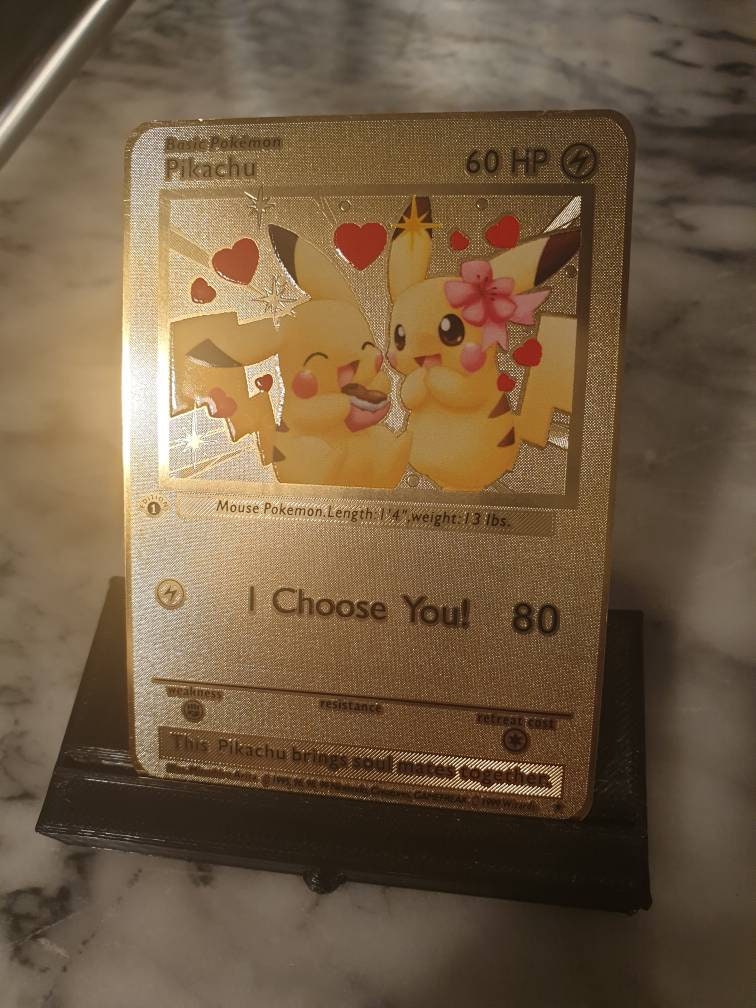 regalo You Love I choose Pikachu el Pokémon metal mapa ✅ día de San Valentín