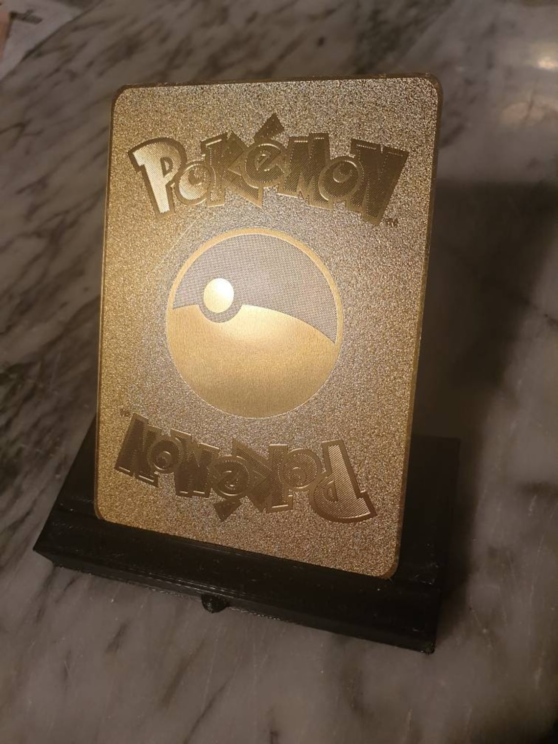 GOLD METAL Pikachu Pokemon Card Custom First 1st Edition | Etsy