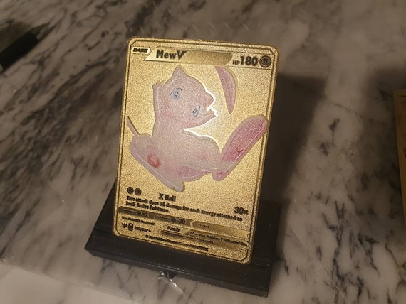 Gold Mew V Metal Cute Pokemon Card 069 1 Darkness Ablaze Etsy Denmark