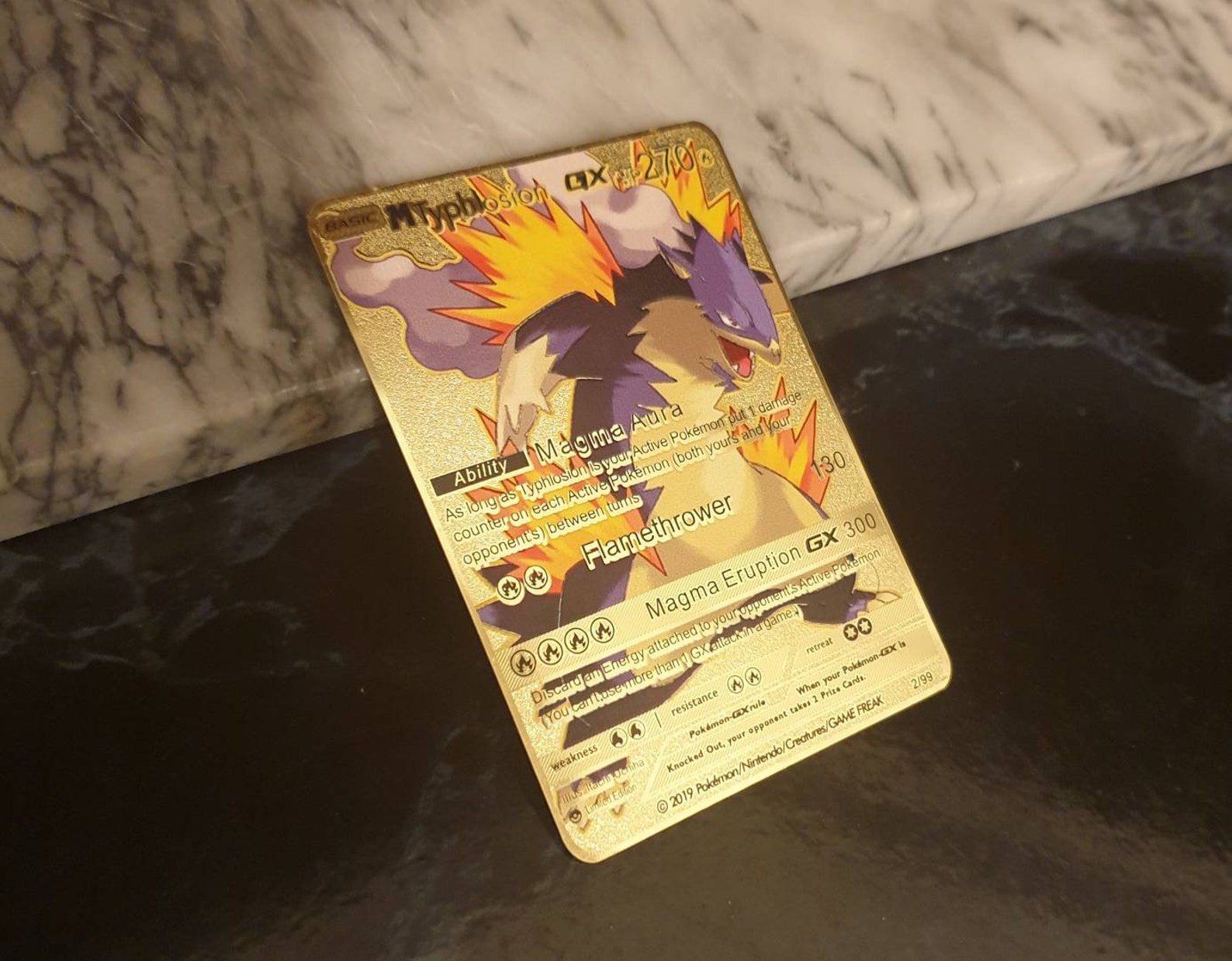Pokemon Typhlosion Mega Evolution Card