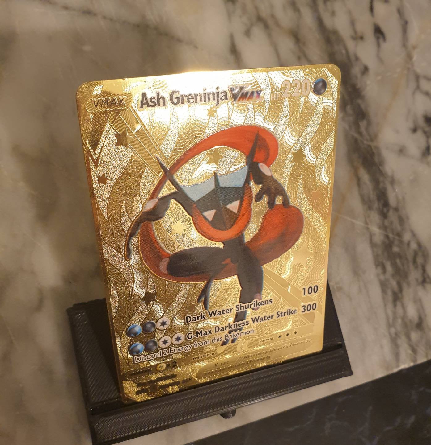 gold metal pokemon card