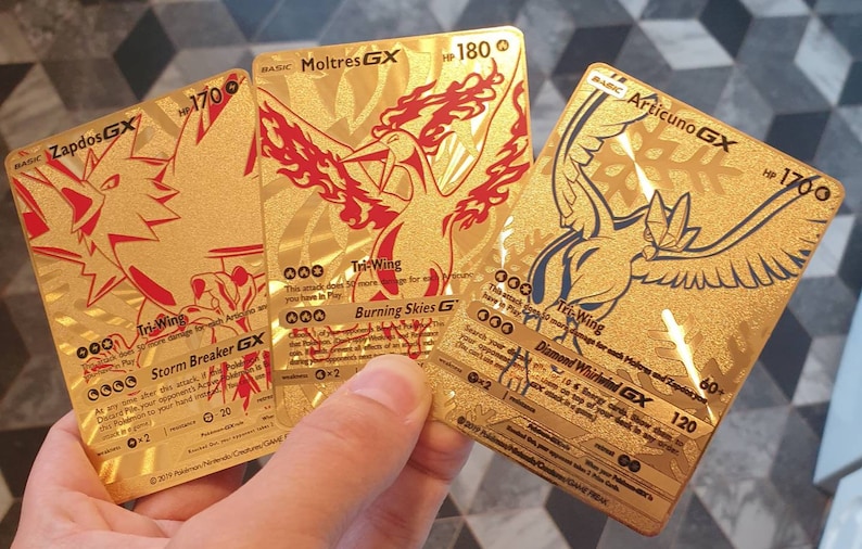Bird Trio Articuno Zapdos Moltres GX Pokemon Cards Galarian Etsy