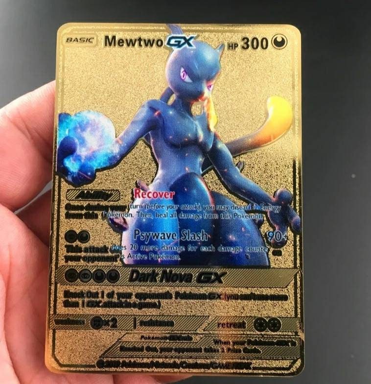 gold metal pokemon card gold metal pokemon card