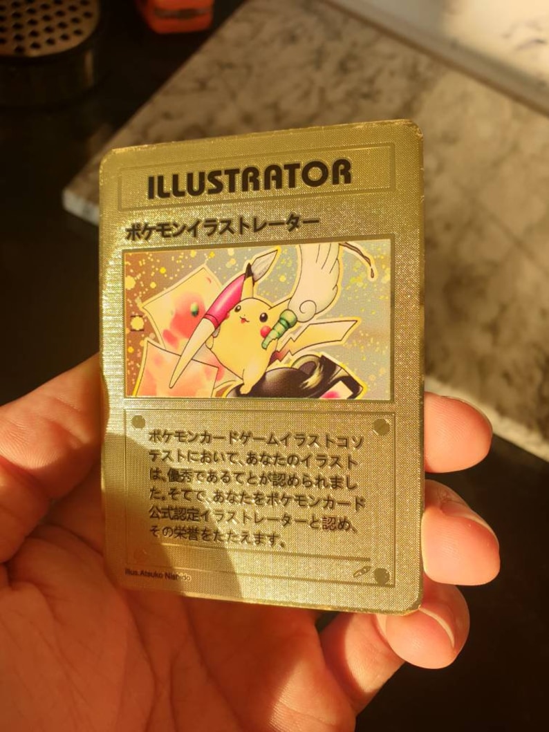 Pokemon Cards Gold Metal Custom Pokemon Cards Etsy