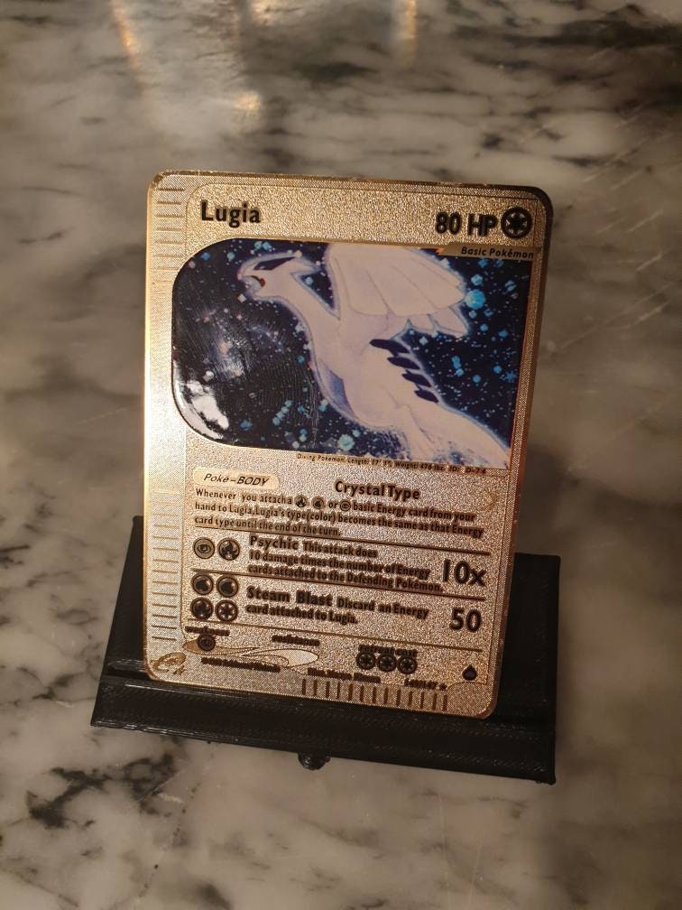 GOLD Crystal Lugia Pokemon Card Aquapolis Rare 147/149 Custom Etsy