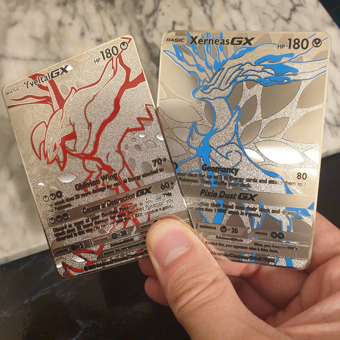 Silver Yveltal Xerneus GX METAL Pokemon Card 3d Mega Rare Etsy silver-yveltal-xerneus-gx-metal-pokemon-card-3d-mega-rare-etsy