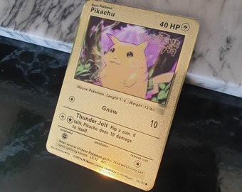 Gold Pokemon Cards Gold Plated Metal Par Extremepokemoncards