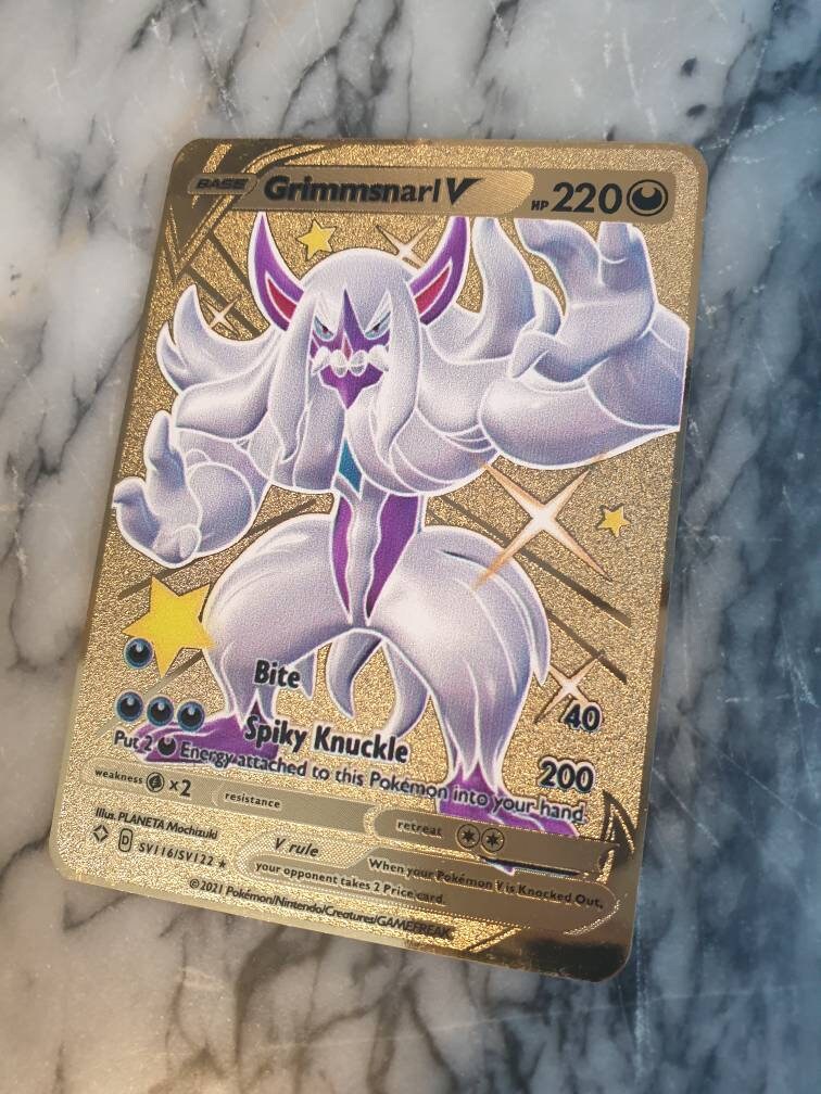 GOLD Shiny Grimmsnarl V Vmax Pokemon Card Secret Ultra Rare | Etsy