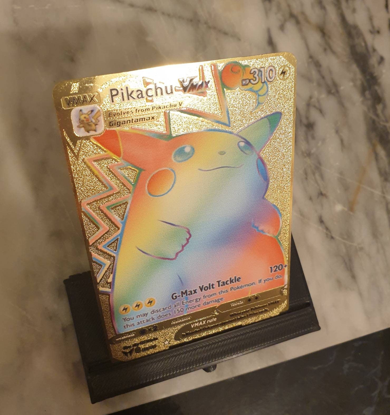 GOLD Pikachu Vmax Rainbow Pokemon Card 188/185 Hyper Rare V | Etsy Canada