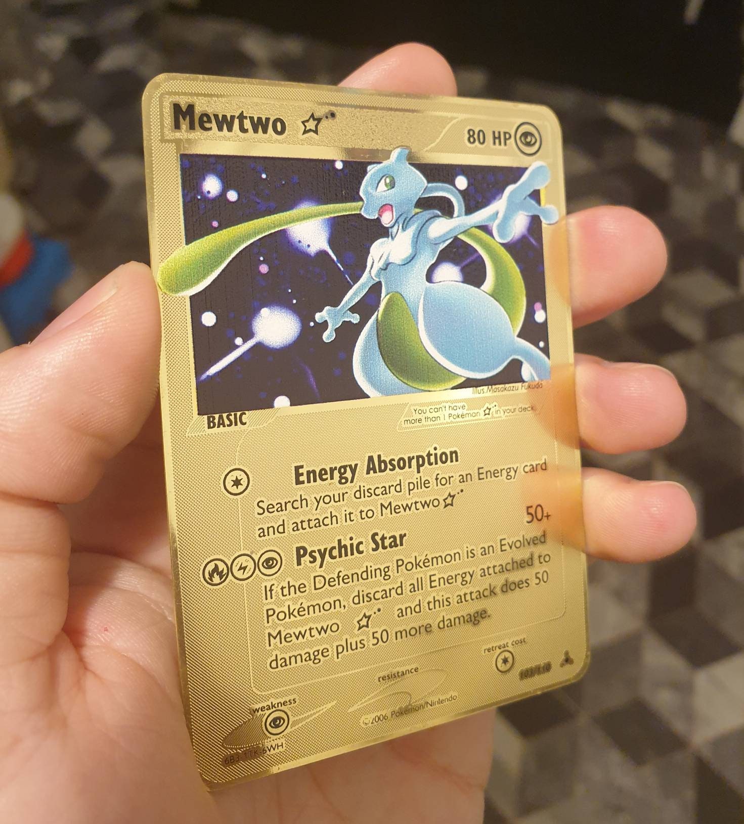 gold mewtwo pokemon card gold mewtwo pokemon card