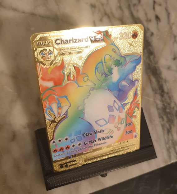 Charizard Vmax Rainbow Gold Metal Pokemon Card 074 073 Shiny Etsy Charizard Vmax Rainbow Gold Metal Pokemon Card 074 073 Shiny Etsy
