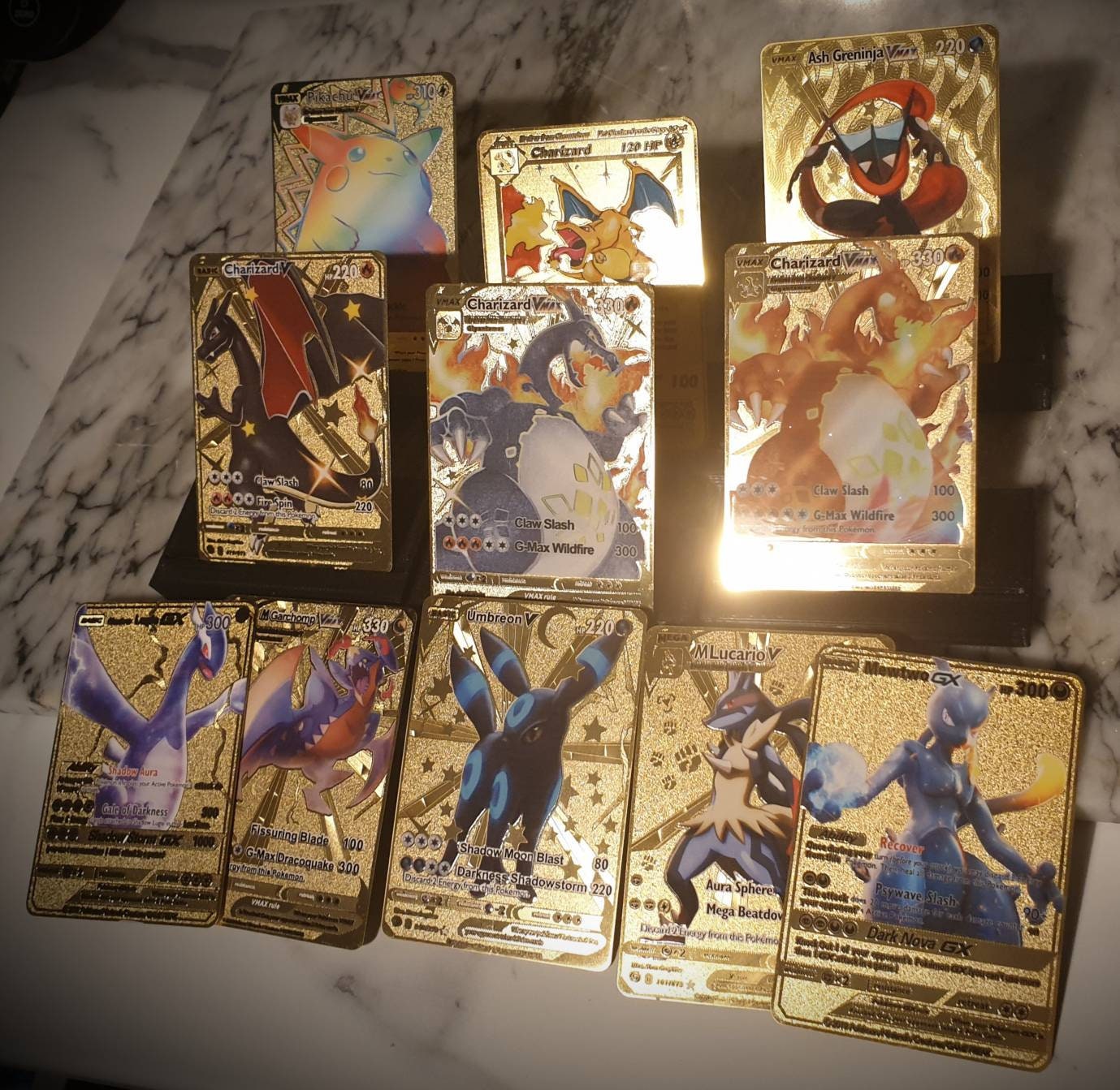 METAL GOLD Pokemon Cards - Gold Steel Custom Pokemon Cards