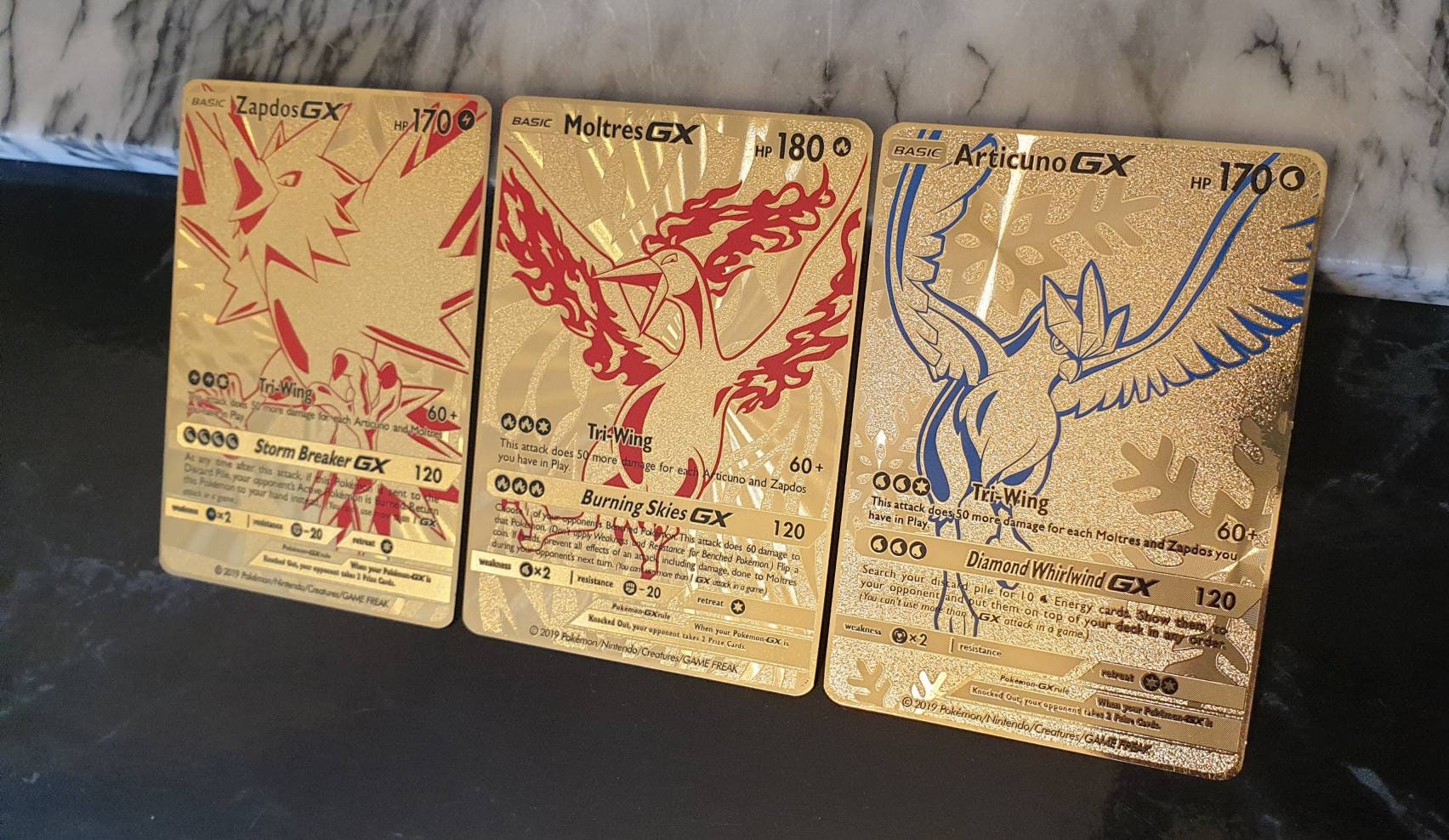 Bird Trio Articuno Zapdos Moltres GX Pokemon Cards Galarian Etsy