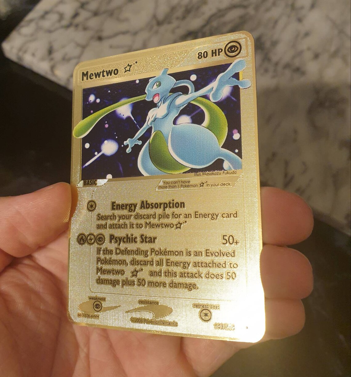 gold mewtwo pokemon card gold mewtwo pokemon card