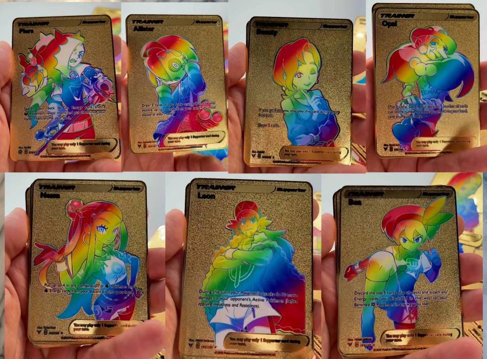 Gold Rainbow Trainer Pokemon Cards Secret Ultra Rare 192 185 Etsy France