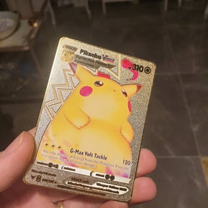 GOLD Pikachu Vmax Pokemon Card 044/185 Hyper Rare V Metal | Etsy