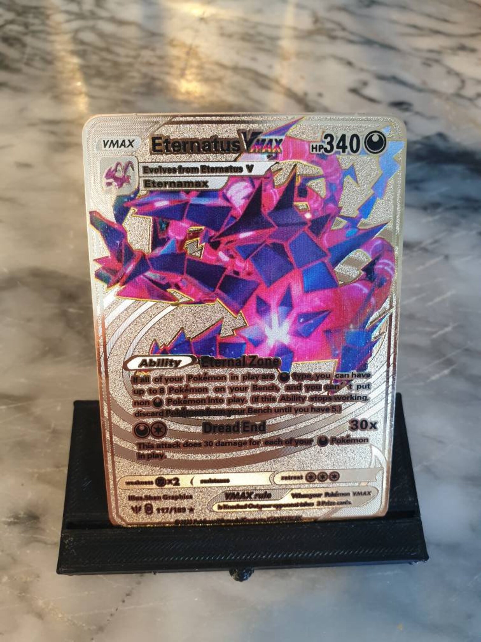 GOLD Eternatus Vmax METAL Pokemon Card Rainbow Ultra Secret Etsy