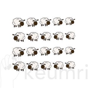 Sheep Nail Art Water Decals