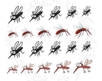 Mosquito Nail Art Water Decals