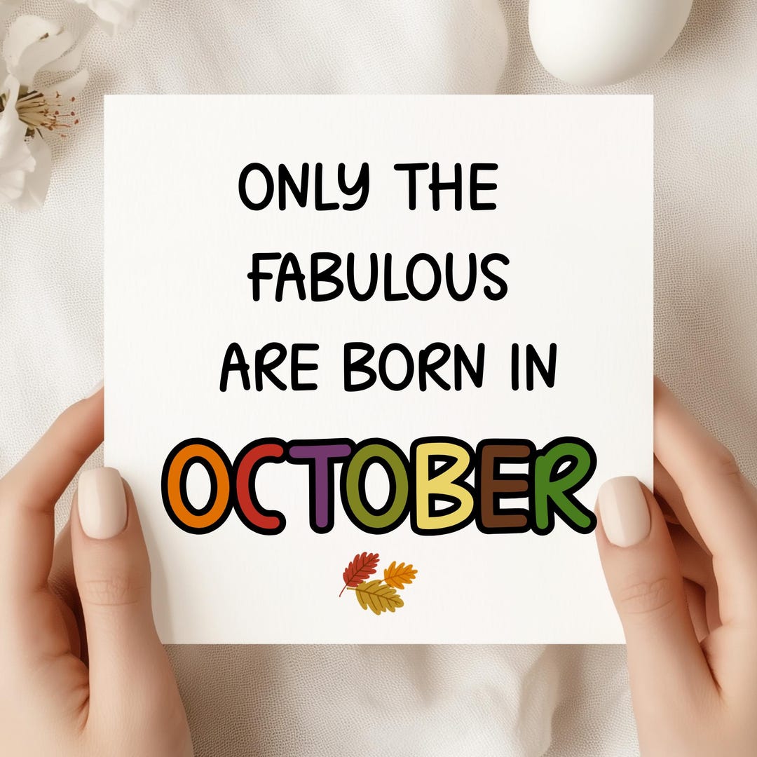 October Fun Sign Funny Duck October Birthday Card – Personalized Keepsake - Etsy