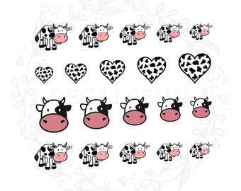 Waterstickers koe nailart
