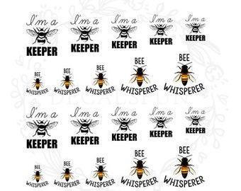 Bee Keeper Whisperer Nail Art Water Decals