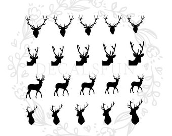 Christmas Nails Reindeer Nail Art Water Decals