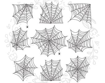 Halloween Spider Web Nail Art Water Decals