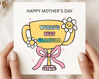 Grandma Trophy Card | Floral Mother's Day Greeting