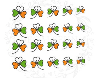 Irish Clover St Patrick's Day Nail Art Water Decals
