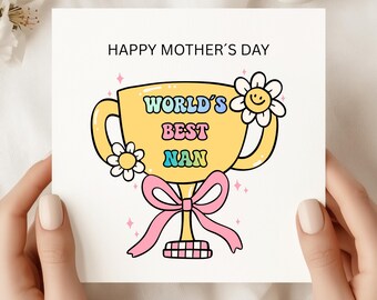 Nan Trophy Card | Floral Mother's Day Greeting