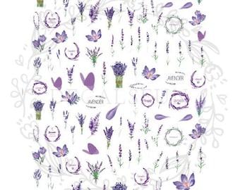 Lavender Nail Art Stickers